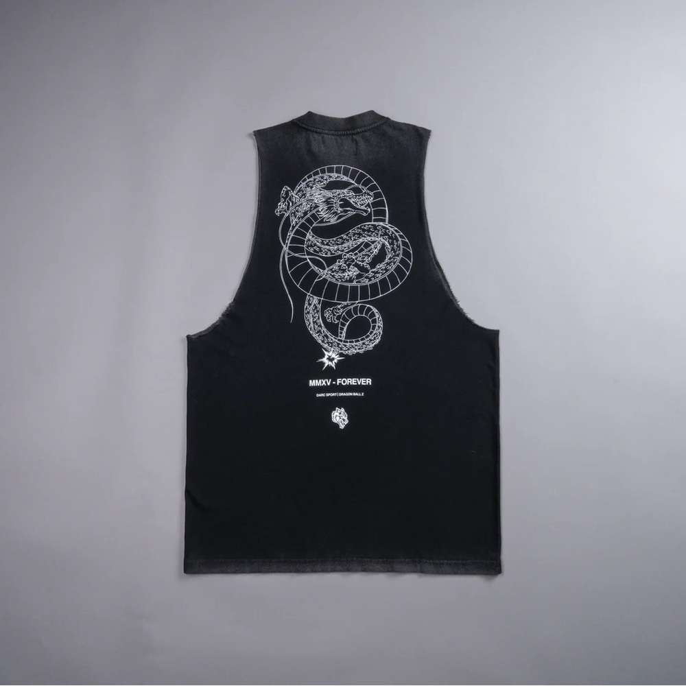 DARC SPORT MENS LARGE SHENRON "TOMMY" MUSCLE TEE IN BLACK
